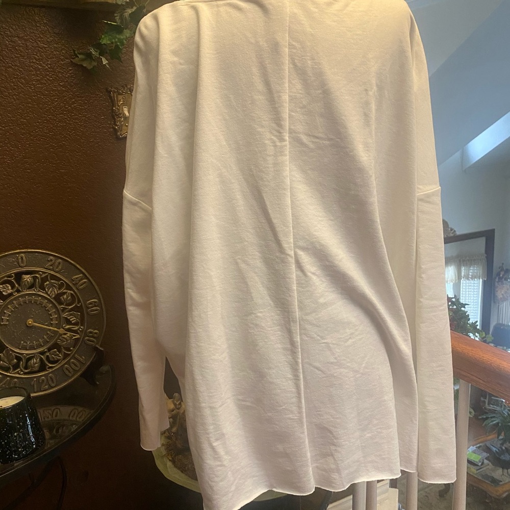 New PLUS White Knit Long Sleeve Oversized Knit Top - Picture 4 of 5